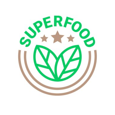 Superfood vektör damgası rozeti