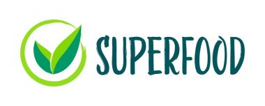Superfood vektör damgası rozeti