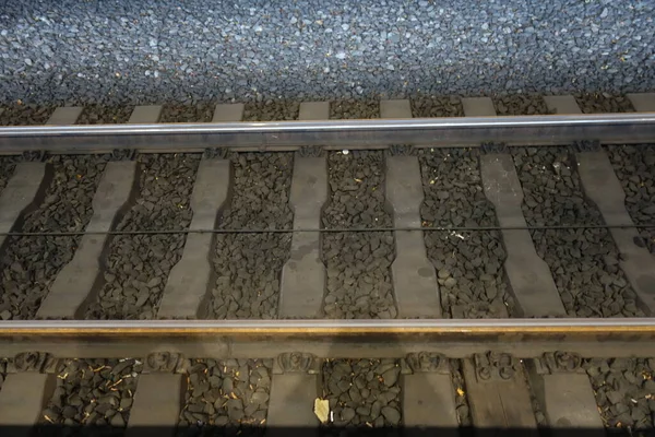 Bahngleise als Nahaufnahme — Stockfoto