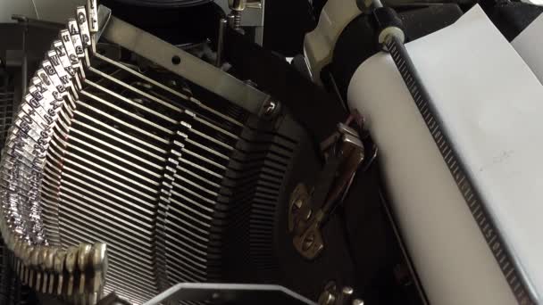 Typing Retro Typewriter — Stock Video