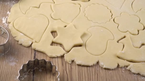 Процес Приготування Печива Пісочного Тіста — стокове відео