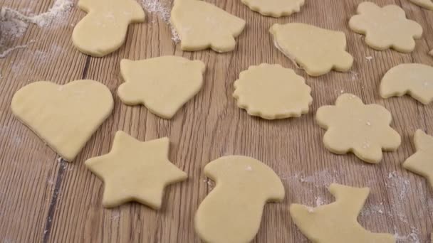 Process Making Cookies Shortbread Dough — Stock Video