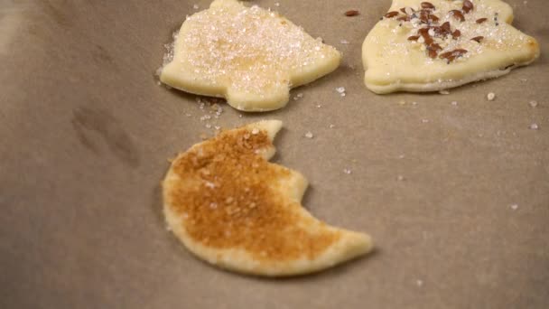 用小面包面团做饼干的过程 — 图库视频影像