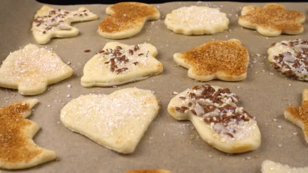 用小面包面团做饼干的过程 — 图库视频影像