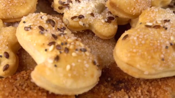 Печиво Пісочного Тіста Поворот Тарілці — стокове відео