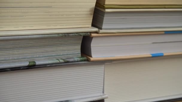 Contexte Une Pile Livres — Video