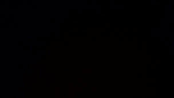 Сумасшедший Сырой Арахис Падает Поверхность Черного Зеркала Медленное Движение — стоковое видео