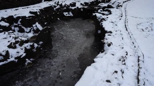 Lago Congelado Parque Inverno — Vídeo de Stock