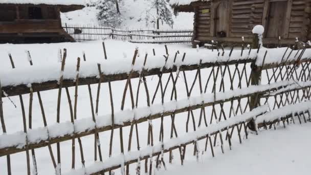 Antiguo Pueblo Vintage Tradicional Ucraniano Elementos Arquitectura — Vídeo de stock