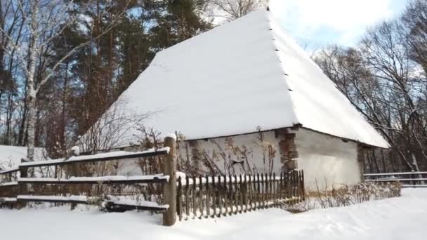 Gamla Ukrainska Traditionella Vintage Byn Arkitekturens Beståndsdelar — Stockvideo