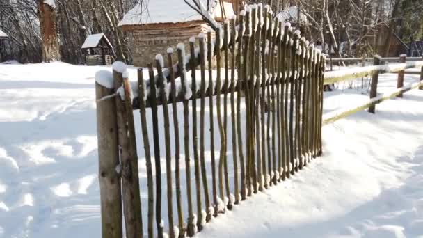 Vieux Village Vintage Traditionnel Ukrainien Éléments Architecture — Video