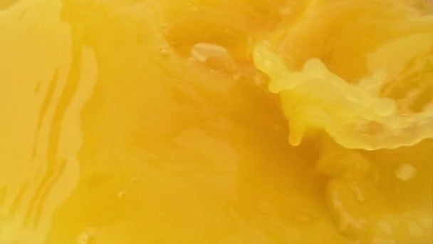 Orange Slices Falling Juice Slow Motion — Stock Video