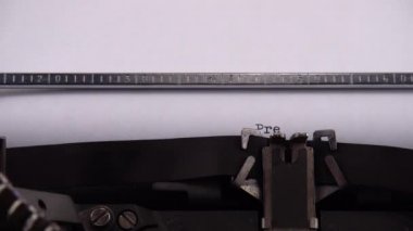 Retro daktiloda 
