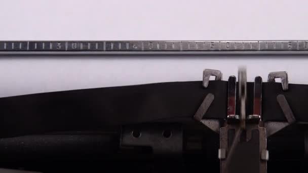 Typing Phrase Putler Hand Ukraine Retro Typewriter — Stock Video