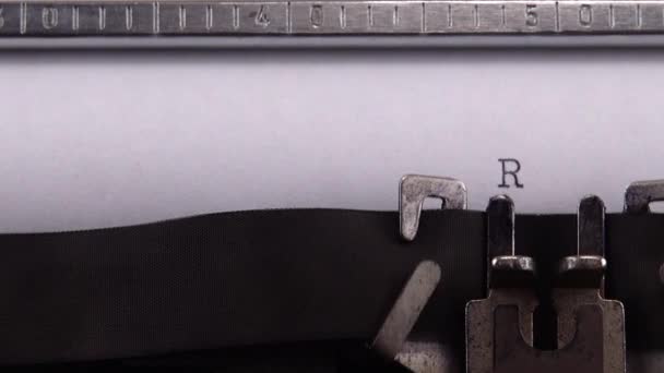 Escribiendo Frase Terror Ruso Máquina Escribir Retro — Vídeos de Stock