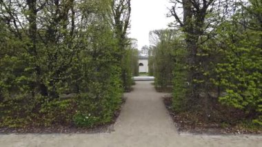 Labyrinth Garden at the Royal Castle Gardens in Warsaw. Poland.
