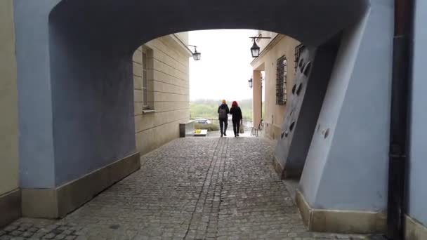 Popular Tourist Spot Arcade Gate Old Town Warsaw Poland — Video