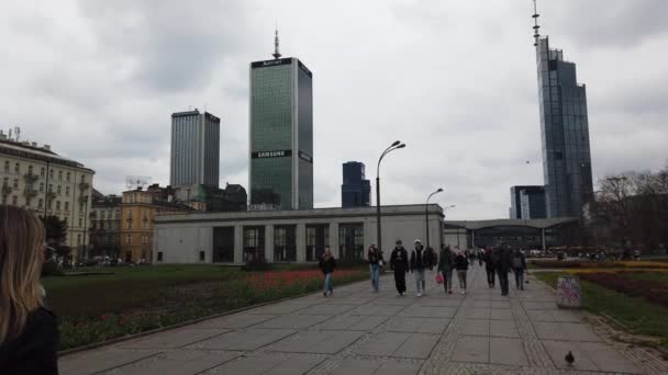 Warsaw Poland April 2022 View Mirow District Developing Business Environment — ストック動画