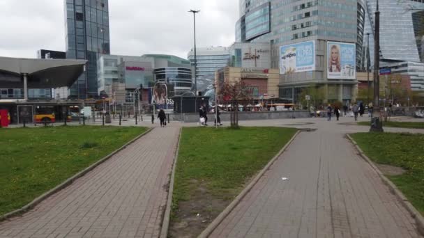 Warsaw Poland April 2022 View Mirow District Developing Business Environment — Stock video