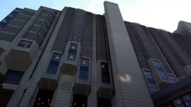 John P. Robarts Research Library, (Robarts Library). It's the main humanities and social sciences library of the University of Toronto Libraries. Opened in 1973.