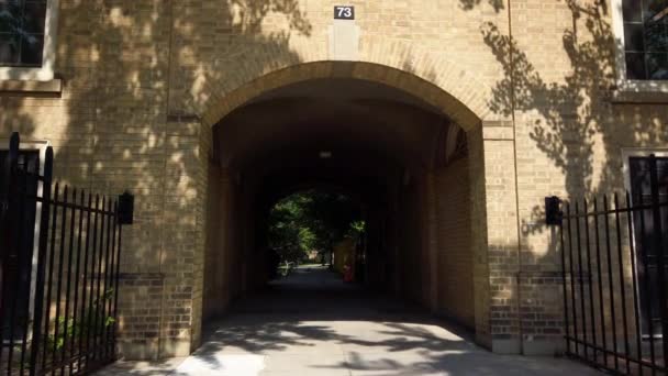 Wnętrze Ogrodu Jednym Czworoboków Knox College Knox College Jest Podyplomowym — Wideo stockowe