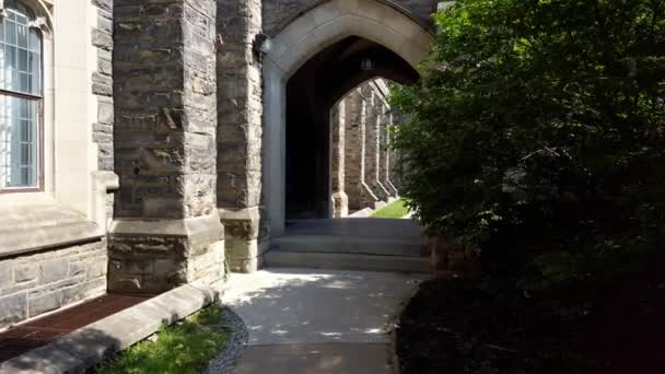 Walking Paths Interior Garden Knox College Knox College Postgraduate Theological — Vídeo de Stock