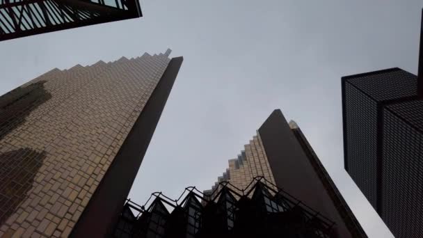 Buildings Skyscrapers Toronto Ontario Canada — Video Stock