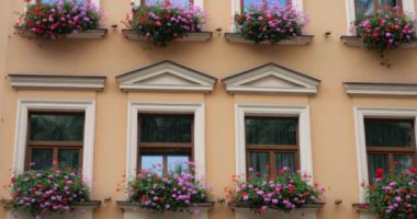 Elements of the ancient architecture of a European city.