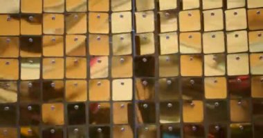 Decorative golden background in reflections.