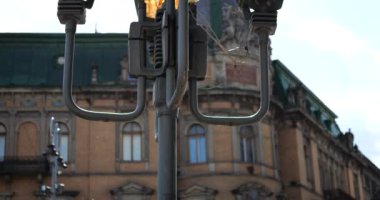 Elements of the ancient architecture of a European city.