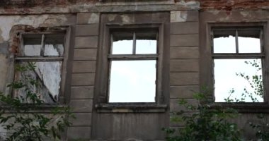 Ruins of an ancient building in a European city.