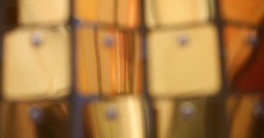 Decorative golden background in reflections.