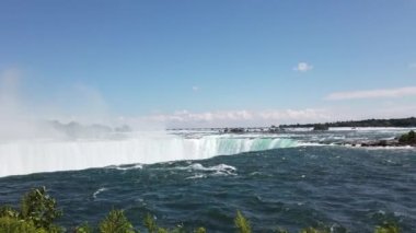 Niagara Falls. Top view on Horseshoe Falls from the Canadian side of the river.