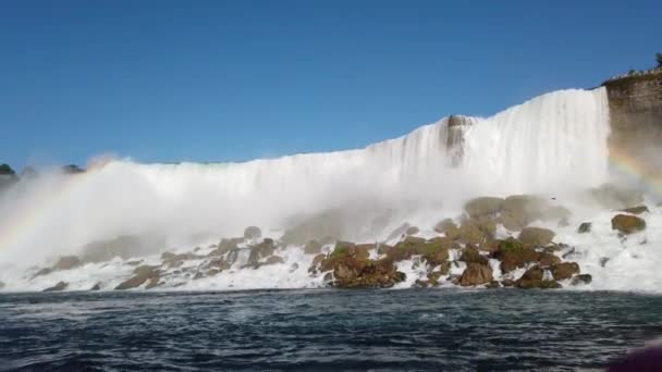 Καταρράκτες Νιαγάρα American Falls Δεύτερος Μεγαλύτερος Από Τους Τρεις Καταρράκτες — Αρχείο Βίντεο