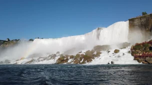 Niagara Falls American Falls Second Largest Three Waterfalls Make Niagara — Stock video