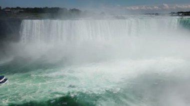 Niagara Falls. Top view on Horseshoe Falls from the Canadian side of the river.