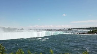 Niagara Falls. Top view on Horseshoe Falls from the Canadian side of the river.