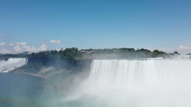Niagara Falls Top View Niagara Falls Canadian Side River — Vídeo de stock