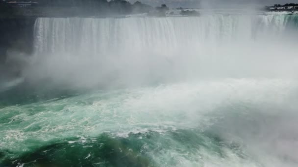 Niagara Falls Top View Horseshoe Falls Canadian Side River — Vídeo de Stock