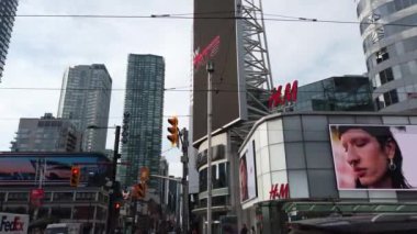 Yonge-Dundas Square, or Dundas Square. Public square at the southeast corner of the intersection of Yonge Street and Dundas Street East in Downtown Toronto, Ontario, Canada.