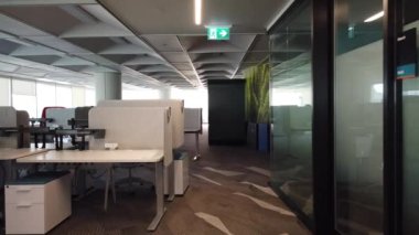 Interior elements of a modern office building. University of Toronto, Toronto, Ontario, Canada