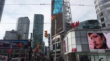 Yonge-Dundas Square, or Dundas Square. Public square at the southeast corner of the intersection of Yonge Street and Dundas Street East in Downtown Toronto, Ontario, Canada.