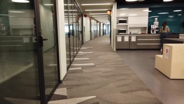Εσωτερικά Στοιχεία Ενός Σύγχρονου Κτιρίου Γραφείων Πανεπιστήμιο Του Τορόντο Τορόντο — Αρχείο Βίντεο