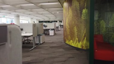 Interior elements of a modern office building. University of Toronto, Toronto, Ontario, Canada