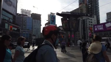 Yonge-Dundas Square, or Dundas Square. Public square at the southeast corner of the intersection of Yonge Street and Dundas Street East in Downtown Toronto, Ontario, Canada.