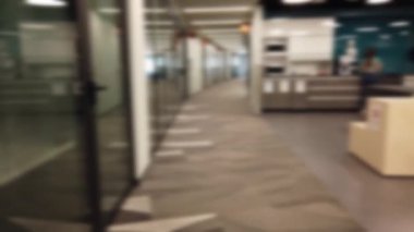Interior elements of a modern office building. Out of focus.