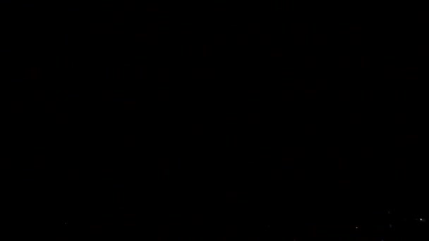 夜空中的闪电 — 图库视频影像