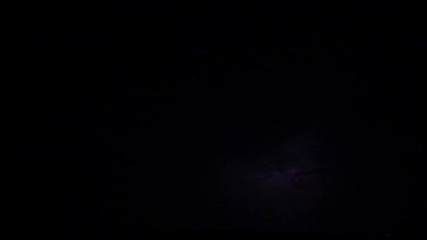 Αστραπή Στο Νυχτερινό Ουρανό — Αρχείο Βίντεο