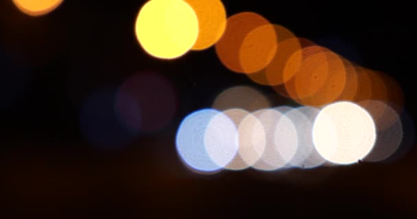 夜市街上的车头灯 注意力不集中 — 图库视频影像