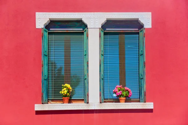 Farbiges Haus Auf Der Insel Burano Venedig Italien — Stockfoto